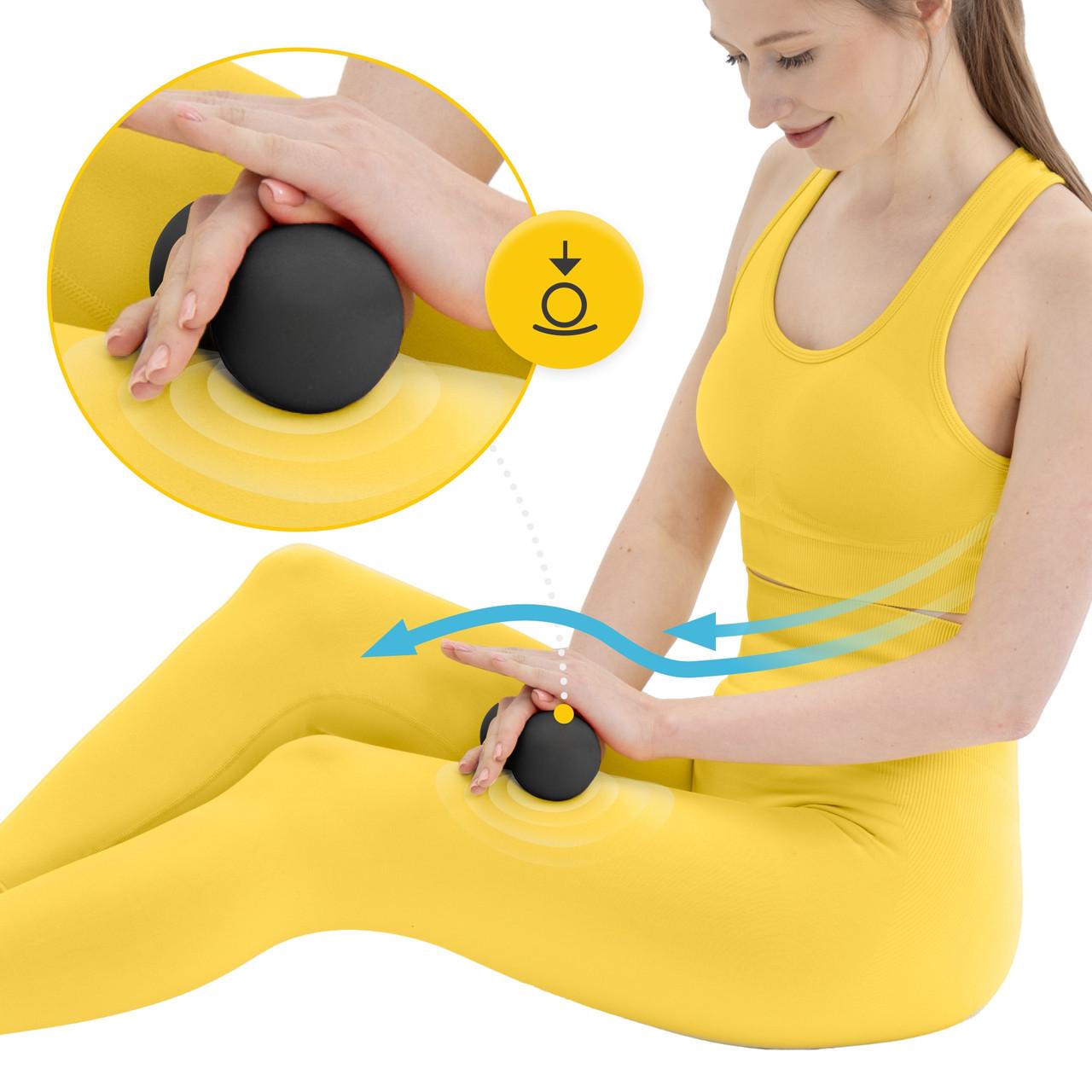 М'яч масажний подвійний 4fizjo Lacrosse Double Ball 6,5x13,5 см Black (P-5907222931226) - фото 5 М'яч масажний подвійний 4fizjo Lacrosse Double Ball 6,5x13,5 см Black (P-5907222931226) - фото 5