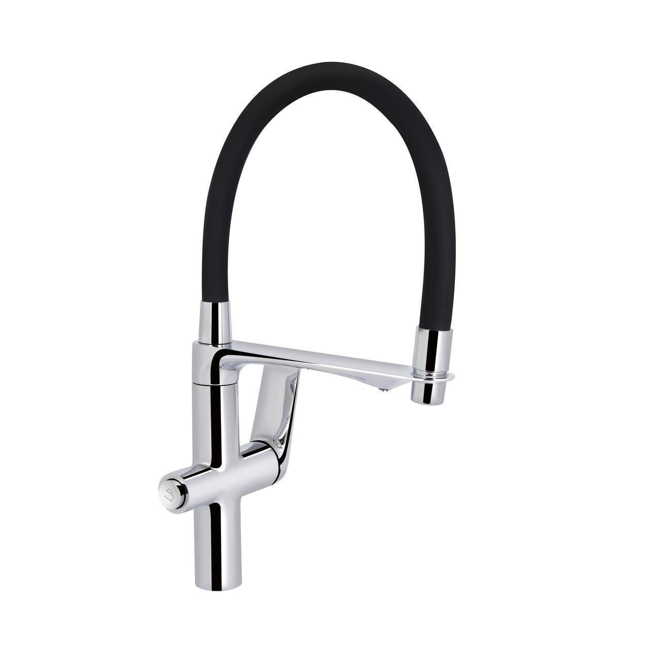 Смеситель для кухни Qtap Vlasta New QTVLA364CRM45648 с гибким изливом с подключением для питьевой воды Chrome (2552208879)