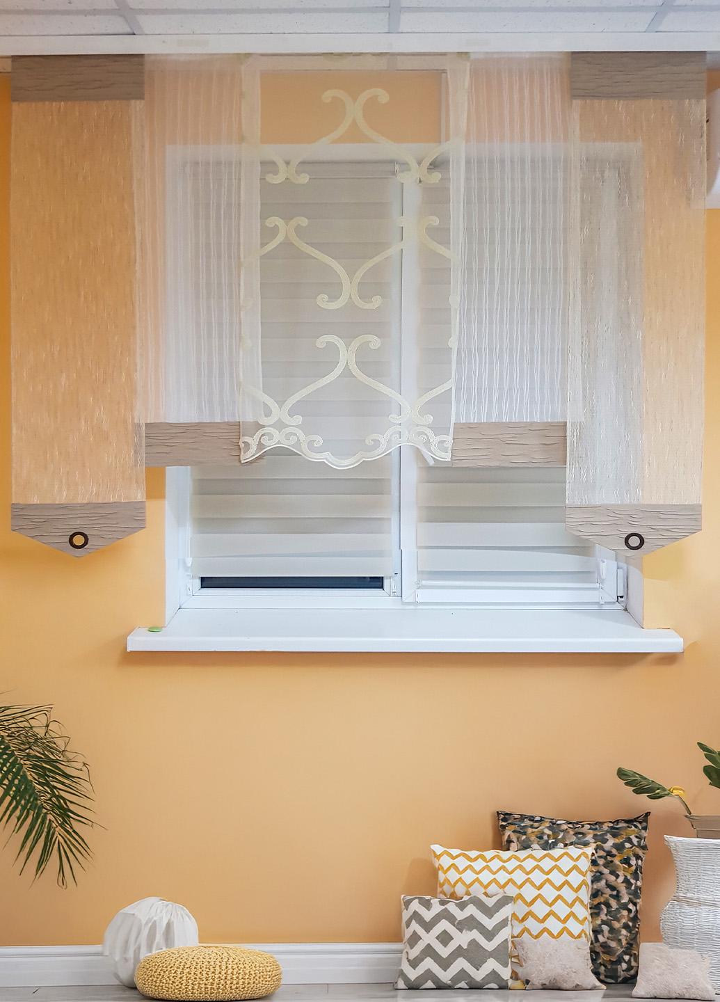 Комплект панельных занавесок Firanka Креша карниз 150 см Молочный (24_5п) Комплект панельных занавесок Firanka Креша карниз 150 см Молочный (24_5п)