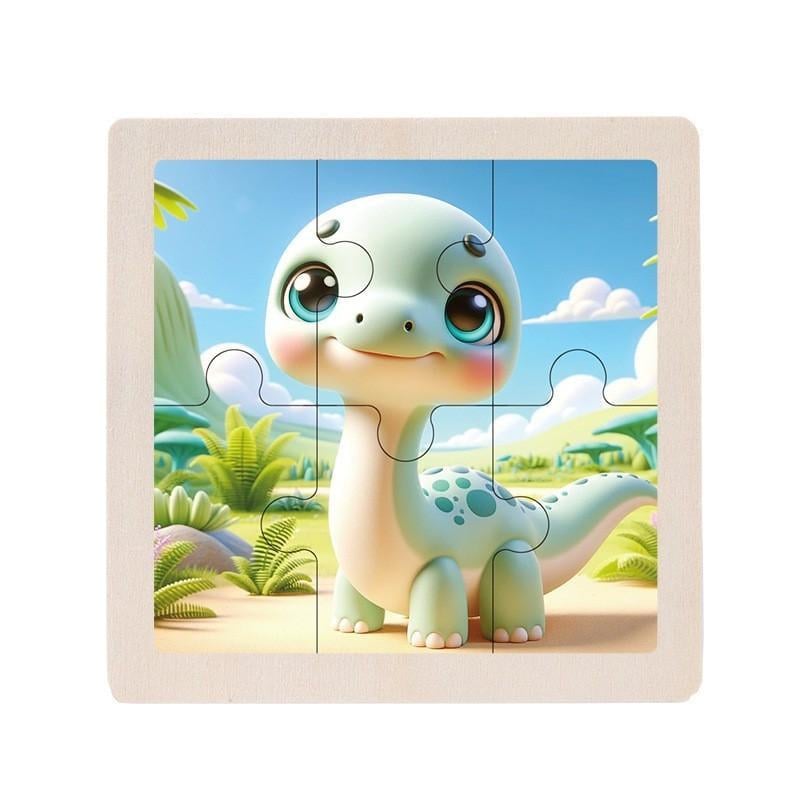 Пазл-вкладиш дерев'яний дитячий Брахіозавр MD 1509-29 6 ел. (RLT52707)