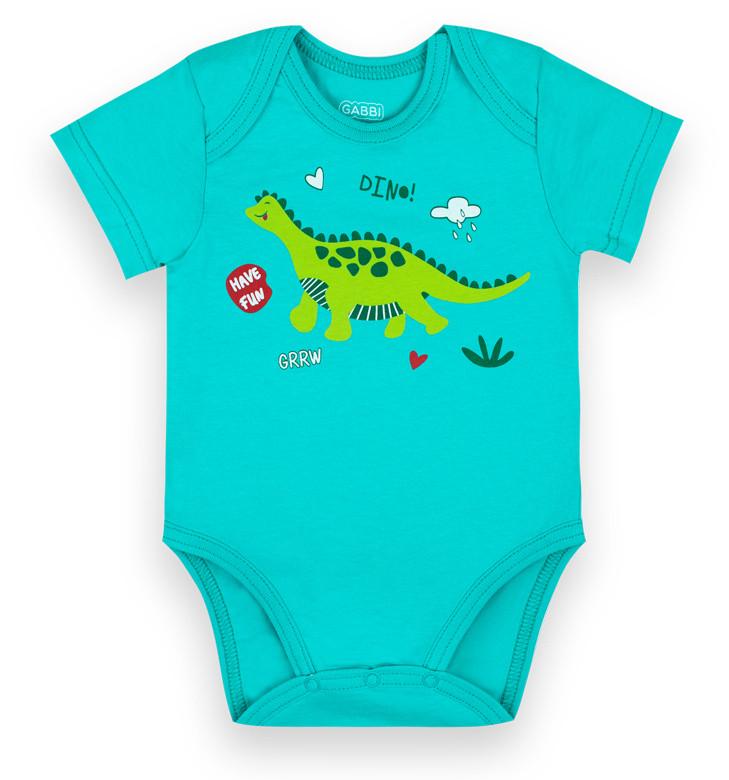 Боди детское хлопковое для мальчика на кнопках Gabbi BD-21-4-1 68 см Голубой (12597)