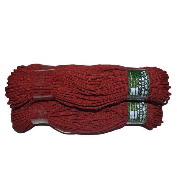 Шнур з наповнювачем із синтетичних ниток 100 м 4 мм Бордовий (В-118)