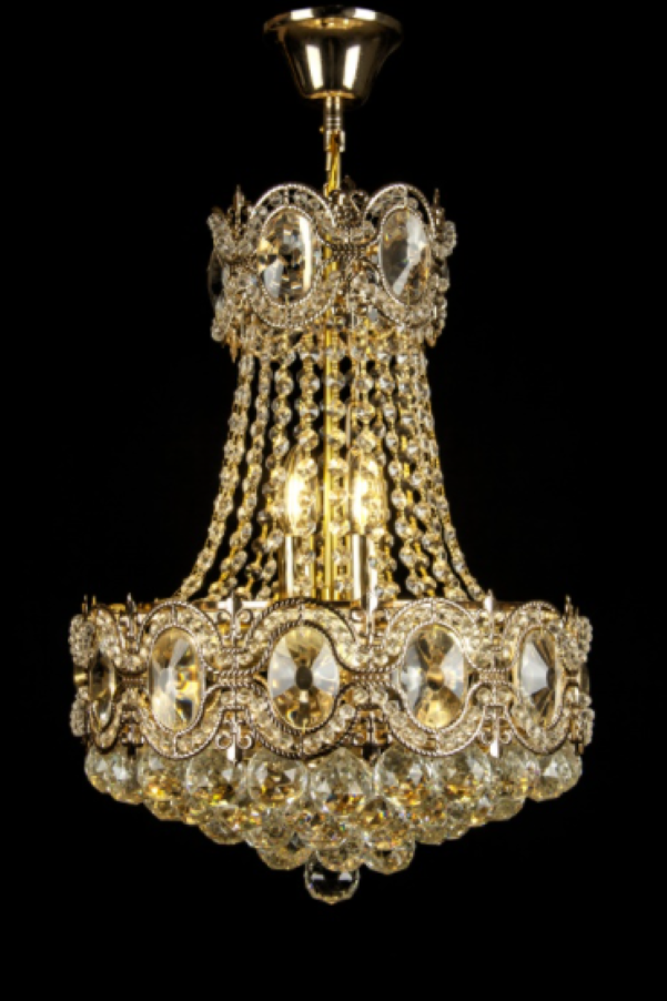 Хрустальная люстра L1010/7 FGD/DLIVE Золото/Белый (AN000353)