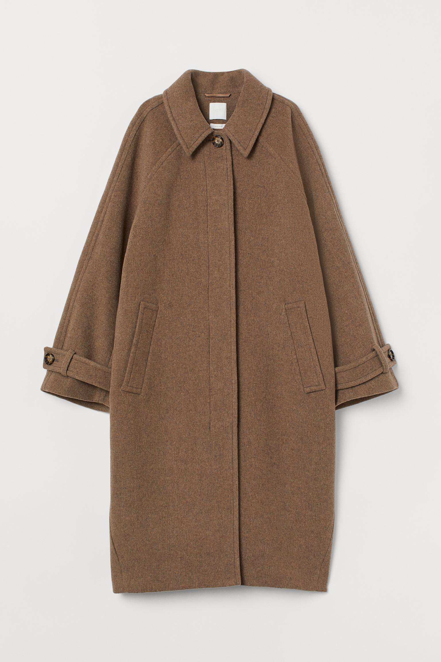 Пальто H&M XS Темно-бежевый (1703910642)