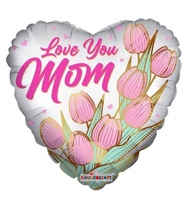 Воздушный шар Love you mom 45 см Воздушный шар Love you mom 45 см