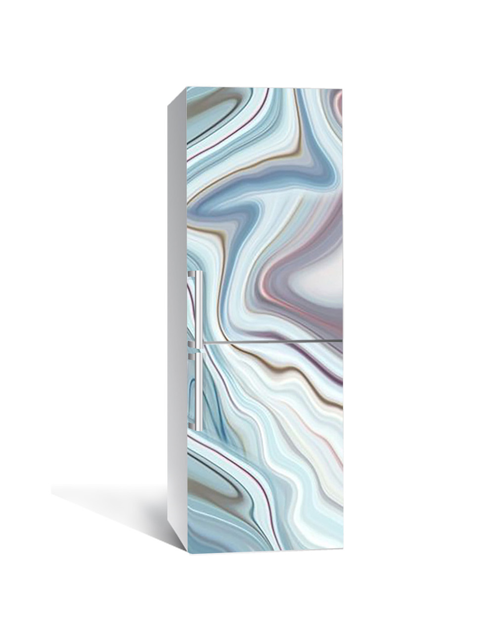 Наклейка 3D на холодильник Zatarga "Голубой халцедон" виниловая 650х2000 мм