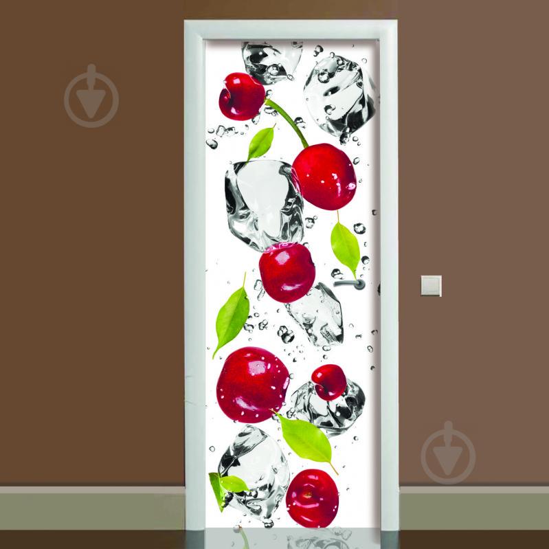 Наклейка на двері Zatarga Черешня 650х2000 мм Білий (Z180052 dv)