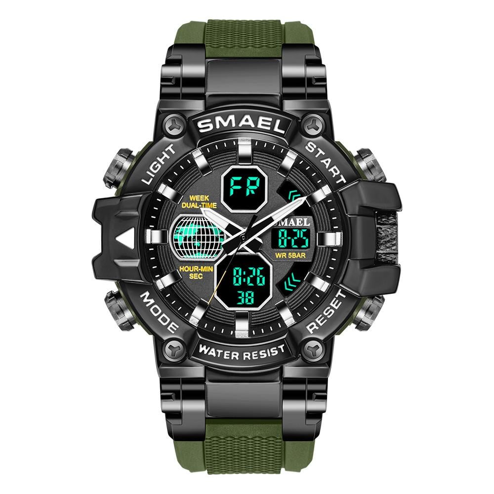 Годинник чоловічий наручний Smael 8027 watсh Army Green (15182)