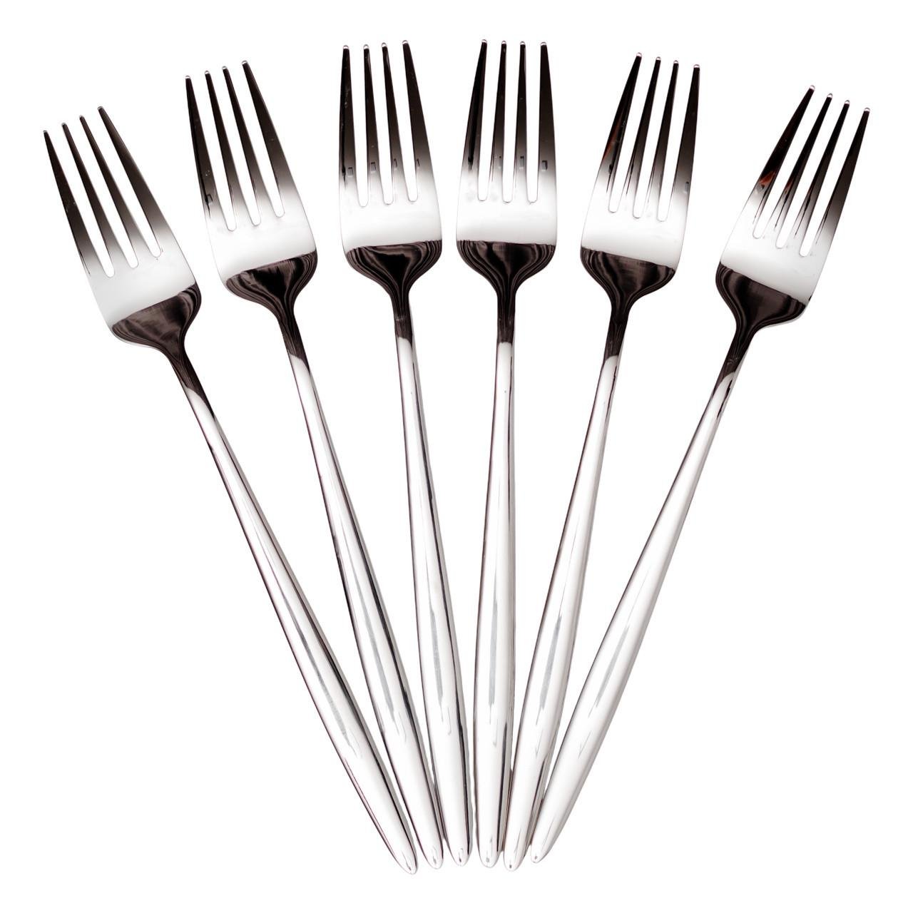 Набор столовых вилок кухонные вилки из нержавеющей стали 6 шт. 21 см Серебряный (HP-8-28)