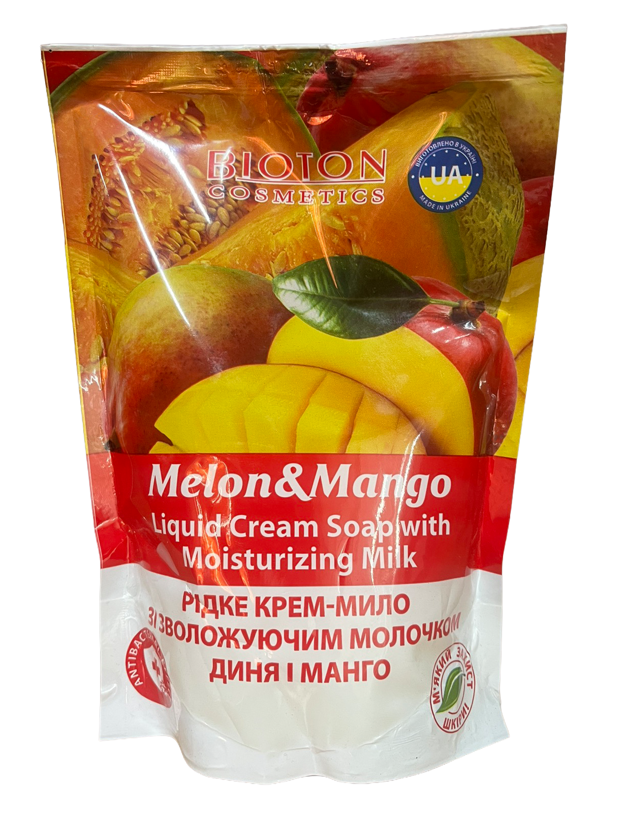 Крем-мыло жидкое Bioton Дыня и Манго с увлажняющим молочком 450 мл (85417)