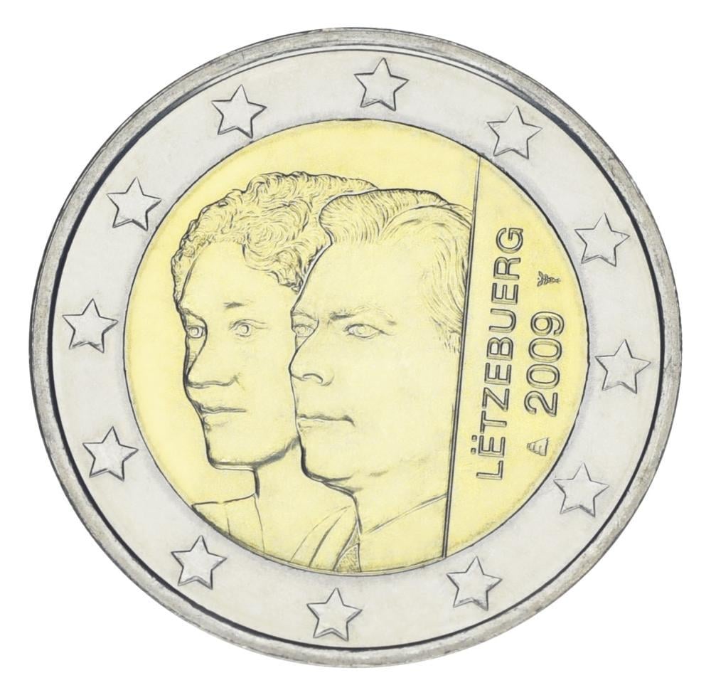Коллекционная монета Люксембург 2 Евро-2009 90 лет на престоле Великой герцогини Шарлотты UNC (KM#106)