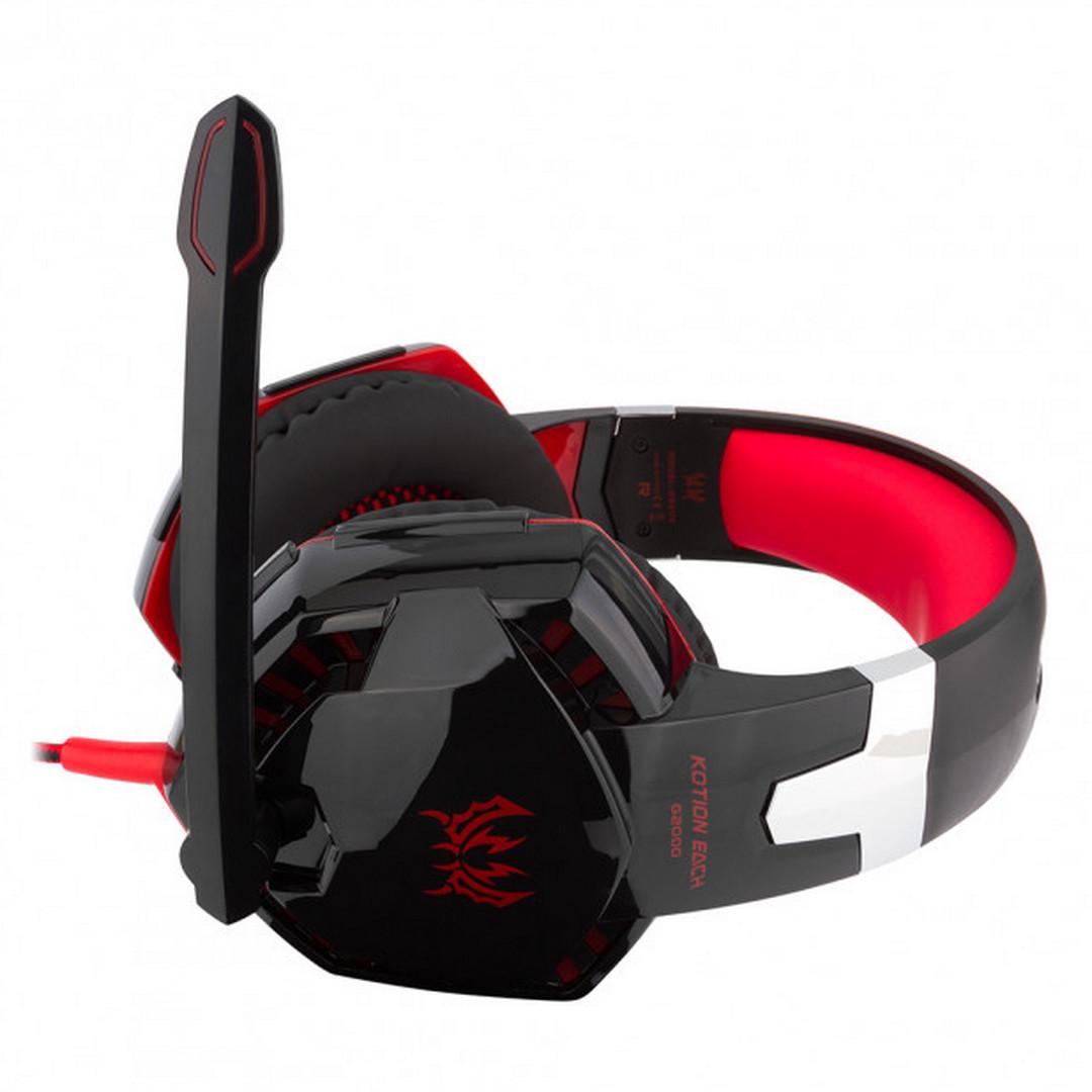 Навушники ігрові Kotion Each G2000 Pro Gaming Headset з мікрофоном і підсвічуванням Black/Red - фото 6