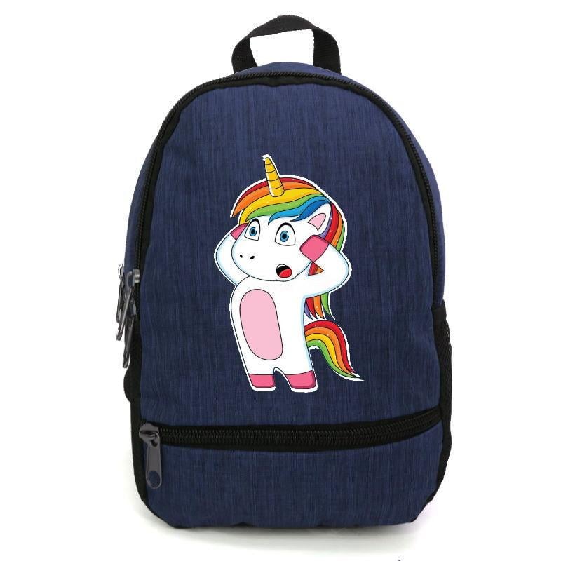 Школьный рюкзак детский Cappuccino Toys с принтом Unicorn EDN-0016 12,5 л Синий (1369989240)