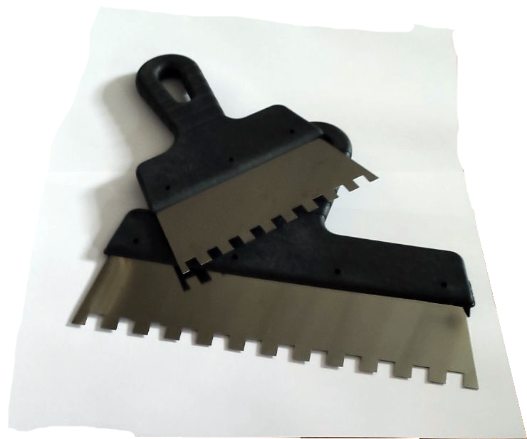 Шпатель из нержавеющей стали 150 мм зуб 10х10 мм (55521) - фото 2 Шпатель из нержавеющей стали 150 мм зуб 10х10 мм (55521) - фото 2