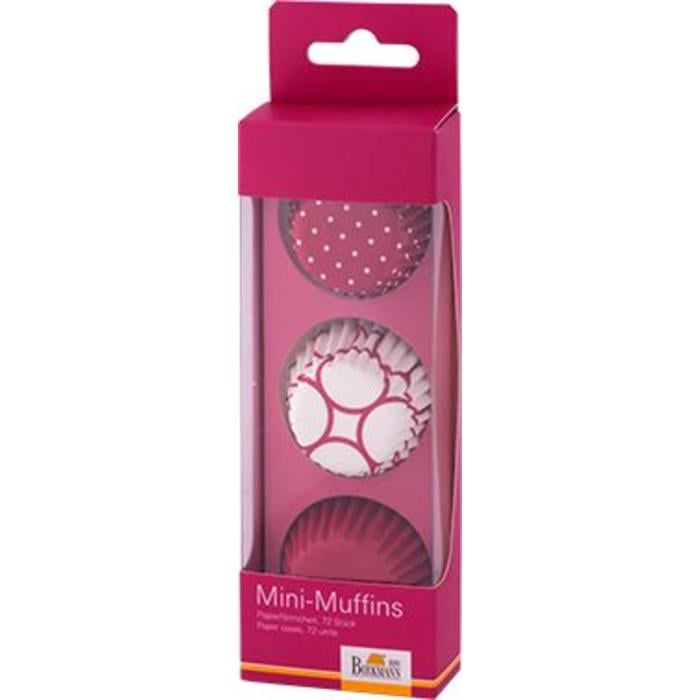 Набор форм для выпечки мини-мафинов RBV Birkmann Colour Splash 72 шт. 4,5 см Малиновый/Белый (33972272)