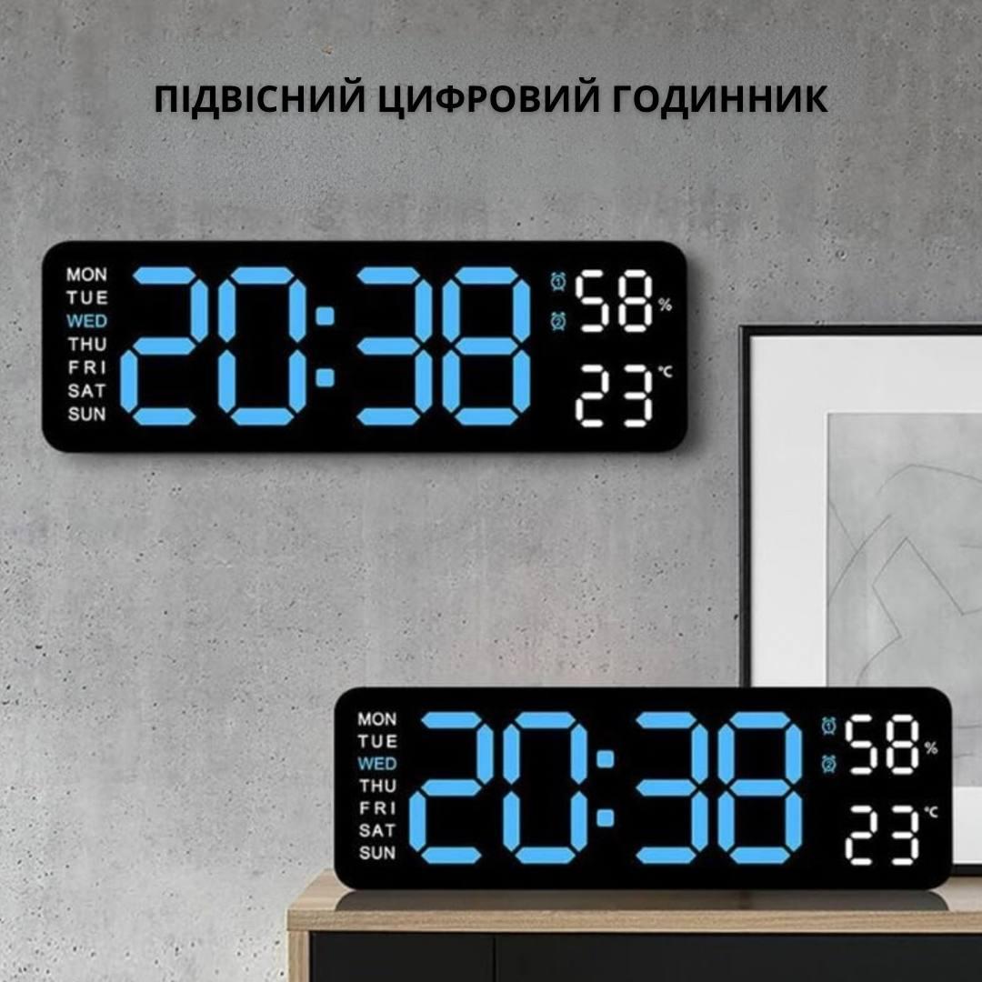 Часы настольные/настенные электронные Bodasan с синими LED цифрами с термометром и будильником (CL02) - фото 3 Часы настольные/настенные электронные Bodasan с синими LED цифрами с термометром и будильником (CL02) - фото 3