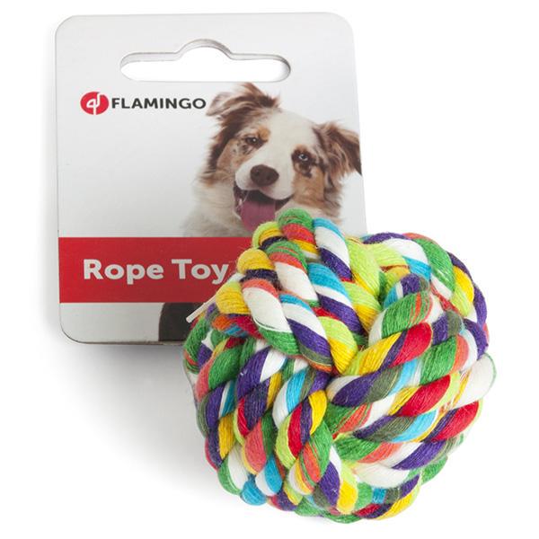 Іграшка для собак Flamingo Cotton Ball М'яч плетений