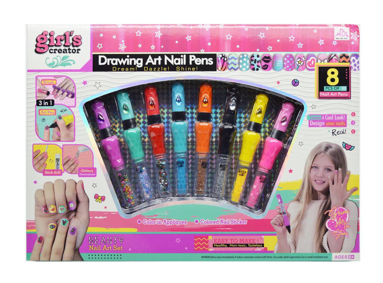 Набор маникюрный MBK 521 48/2 8 лаков-ручек/8 блесток/наклейки/2 бафа/2 разделителя/инструкция Набор маникюрный MBK 521 48/2 8 лаков-ручек/8 блесток/наклейки/2 бафа/2 разделителя/инструкция