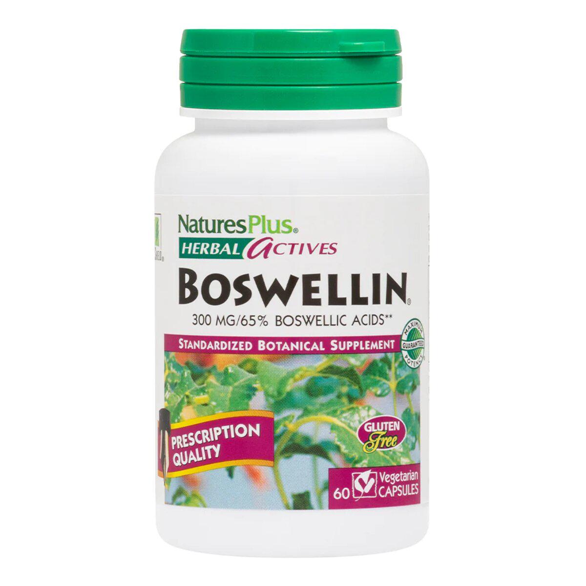 Босвелин Boswellin Boswellin Herbal Actives Natures Plus 60 вег. капс. 300 мг (7020)