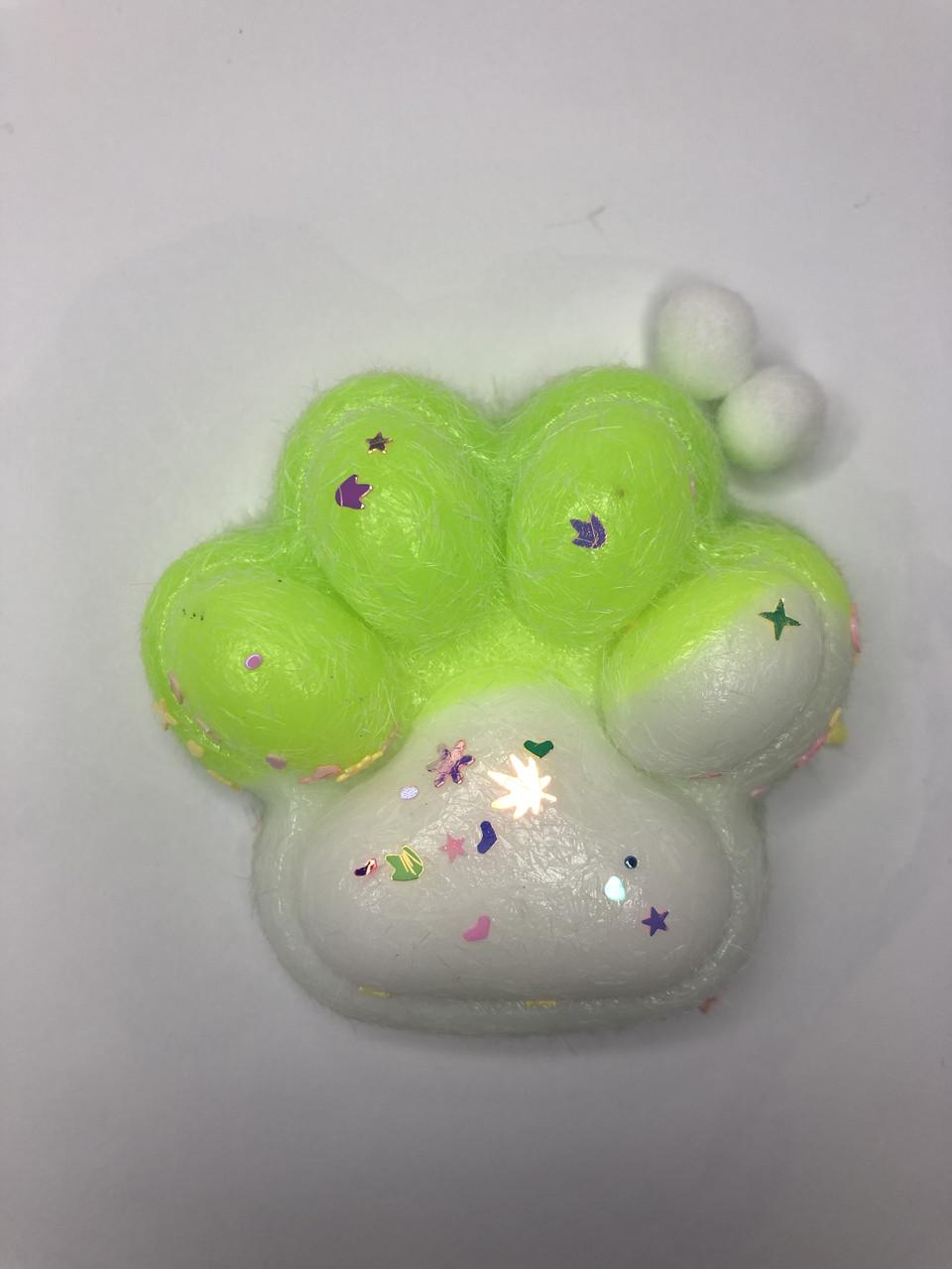 Сквиш Таба лапка пушистая Зеленый/Белый (2121) Сквиш Таба лапка пушистая Зеленый/Белый (2121)