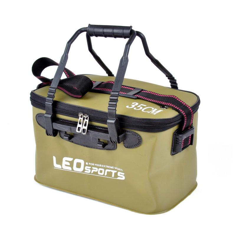 Сумка-ведро рыболовная для хранения рыбы LEO 27099 35 см Зеленый (1857498614)