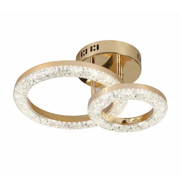 LED-люстра потолочная Sirius с пультом 3000/6500К IP20 G 2723/1+1 GD 42W Золотой (28685876)