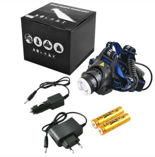 Фонарь налобный Bailong BL-6699 T6 2x18650 с зумом с зарядкой и автомобильного прикуривателя 12V Black/Blue (6699 296) Фонарь налобный Bailong BL-6699 T6 2x18650 с зумом с зарядкой и автомобильного прикуривателя 12V Black/Blue (6699 296)