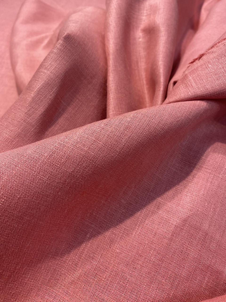 Ткань LINEN PLUS льняная 150 см 490 Коралловый - фото 3 Ткань LINEN PLUS льняная 150 см 490 Коралловый - фото 3