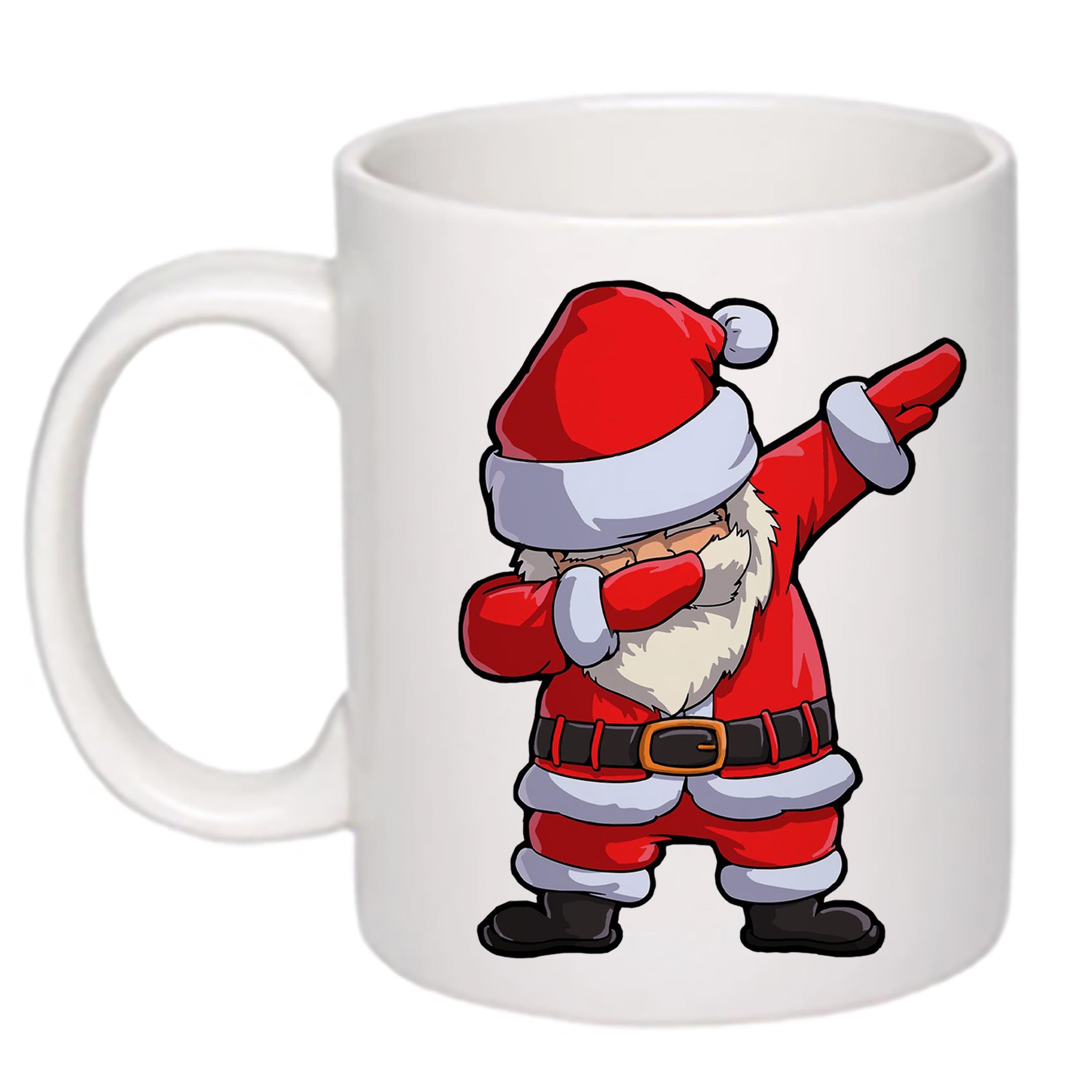 Чашка с новогодним принтом Санта "Санта-Клаус деб" 330 мл Белый (16608) - фото 2