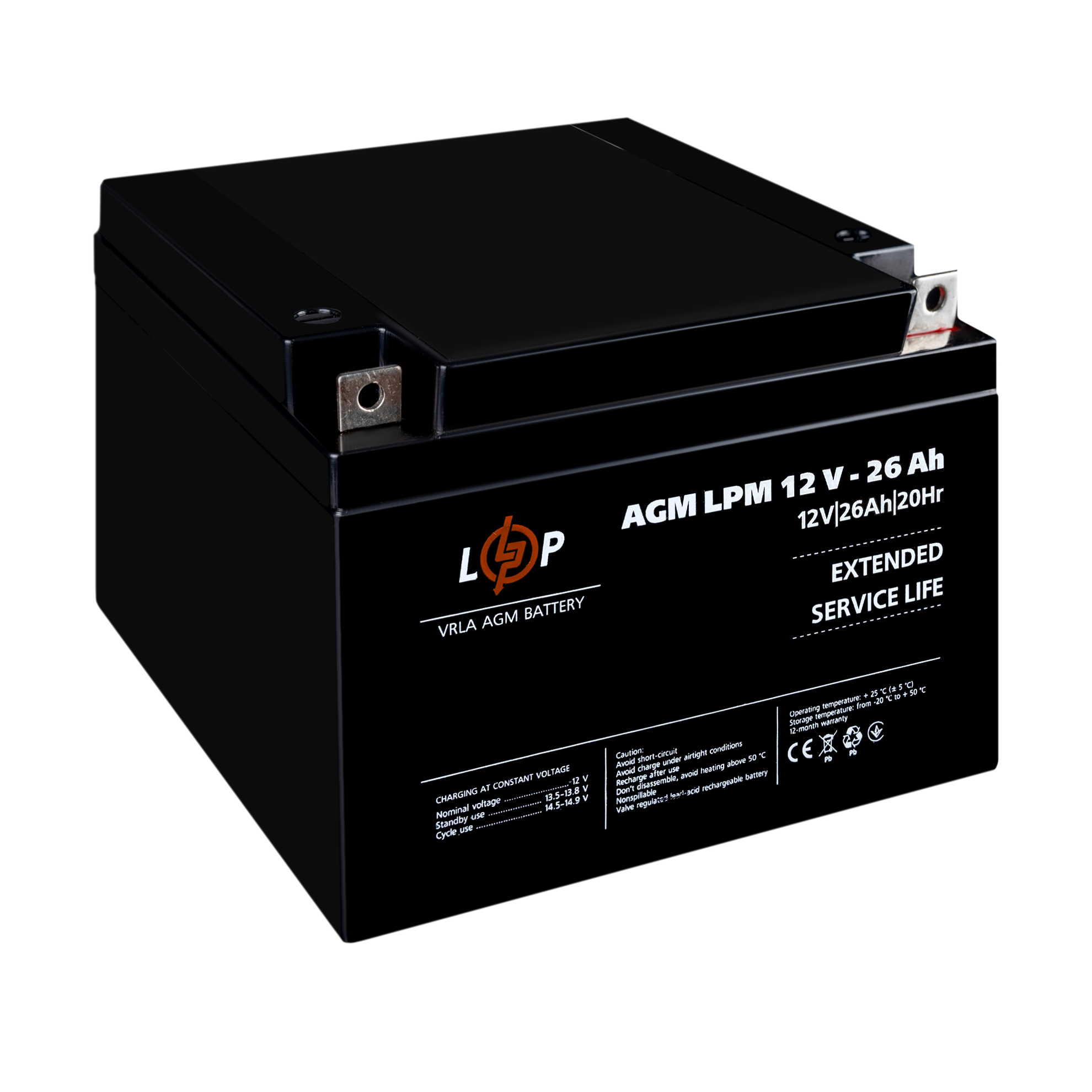 Аккумулятор AGM LPM 12V-26 Ah - фото 3 Аккумулятор AGM LPM 12V-26 Ah - фото 3