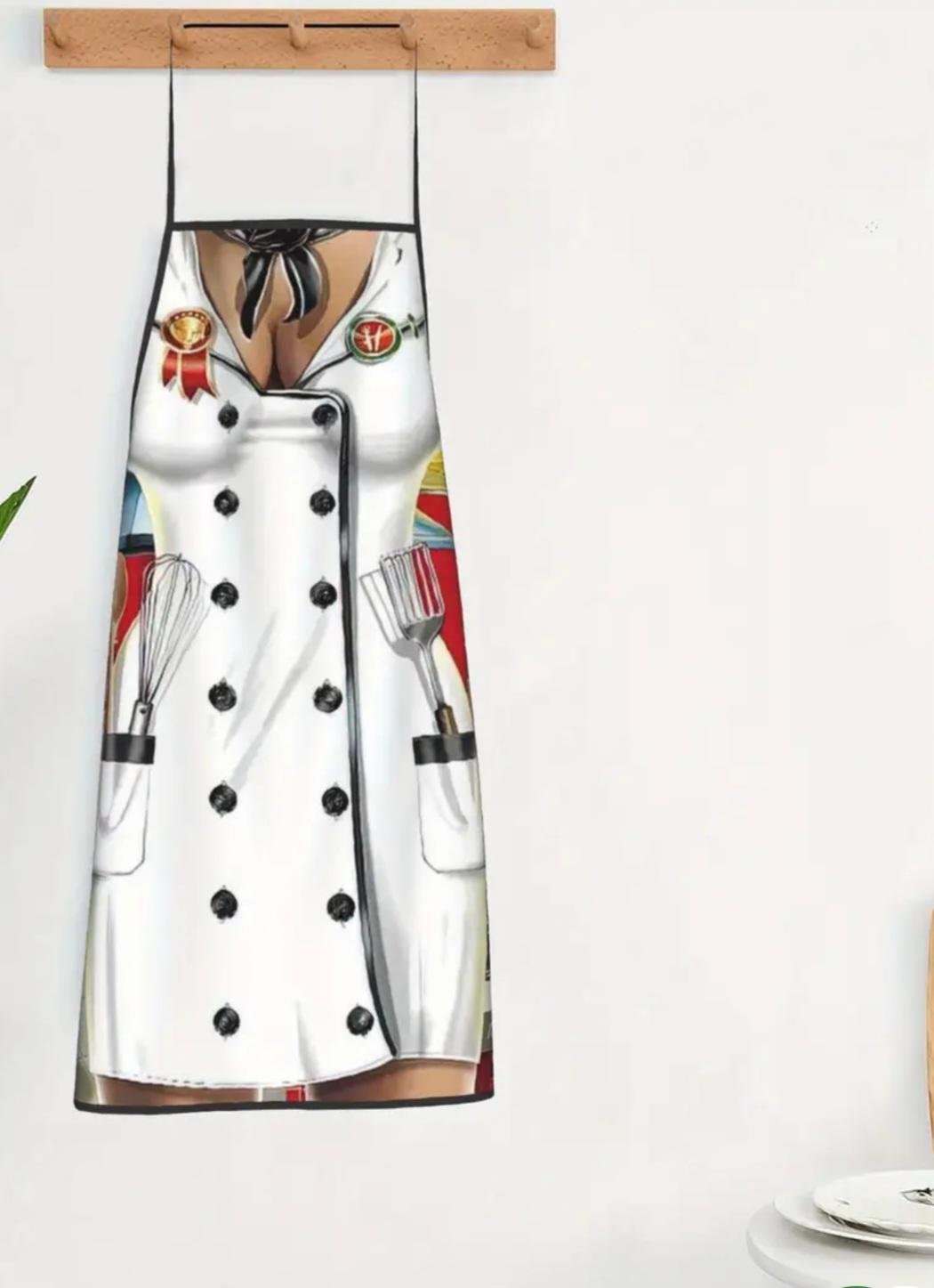 Фартук с приколом для женщин Повариха 75x60 см Разноцветный (50160) - фото 2