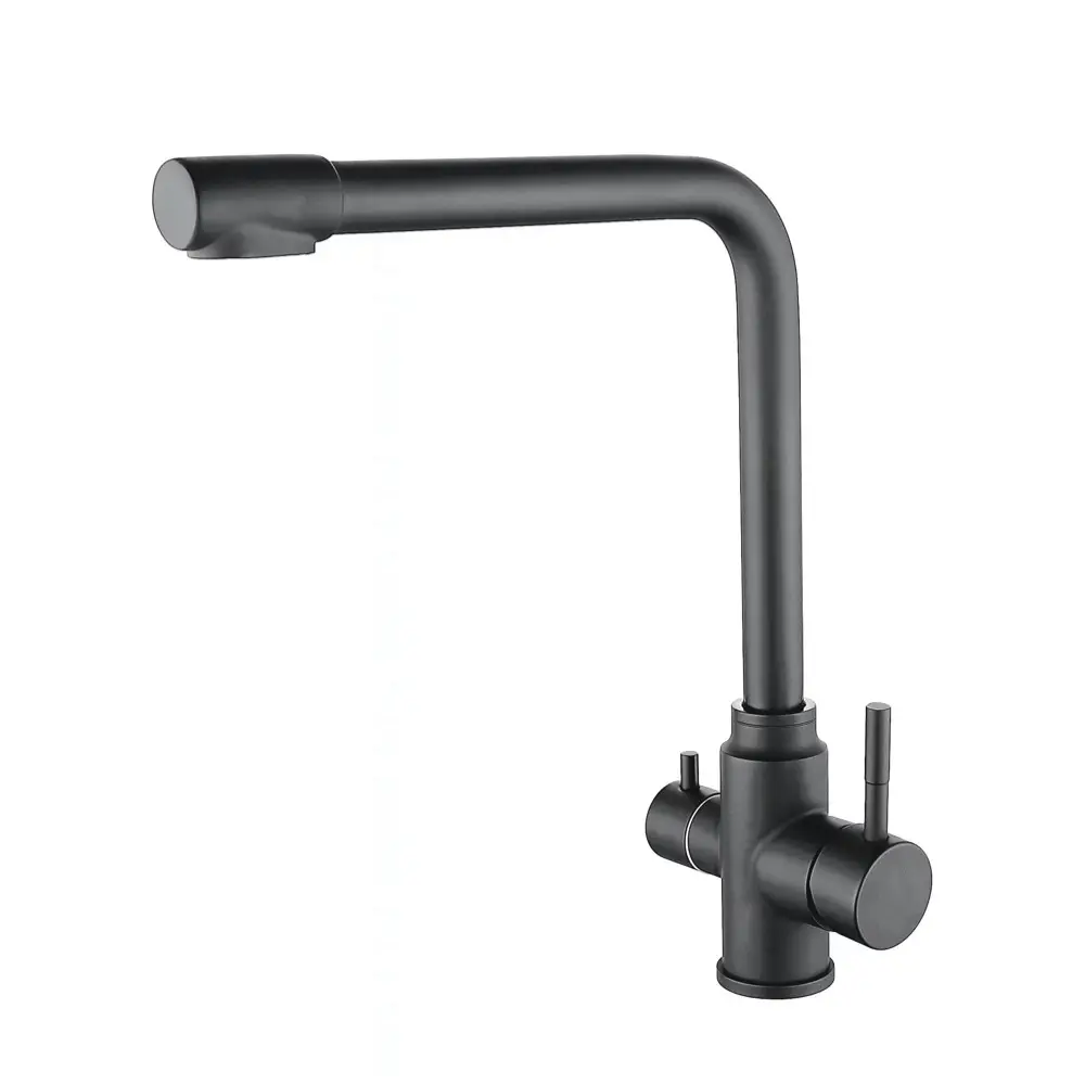 Смеситель для кухни на две воды Wezer EKO4C-01 оружейная сталь (1044950)