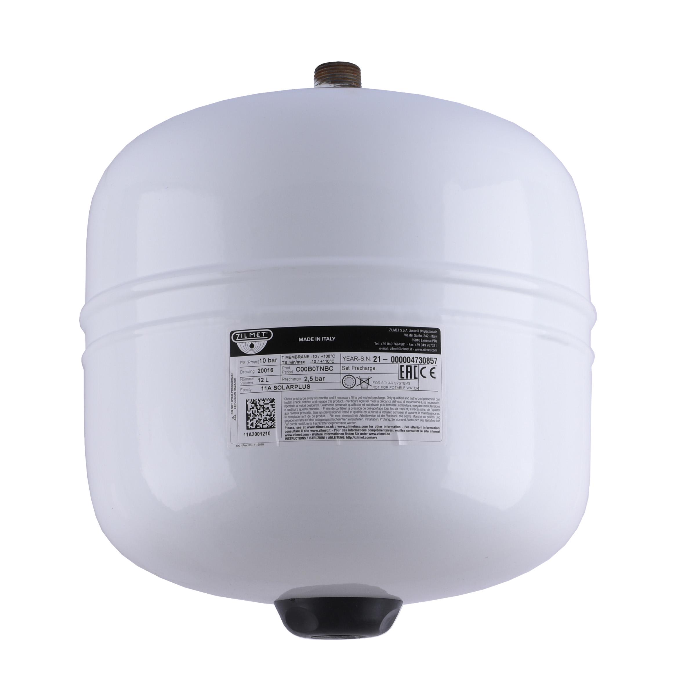 Бак Zilmet solar-plus для систем отопления 12 л 10 bar 11A2001210 (000023087)