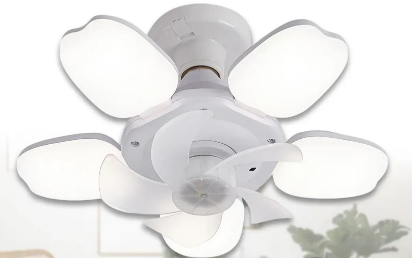 Лампа-вентилятор LED E29 в патрон 50W с пультом управления (17070) Лампа-вентилятор LED E29 в патрон 50W с пультом управления (17070)