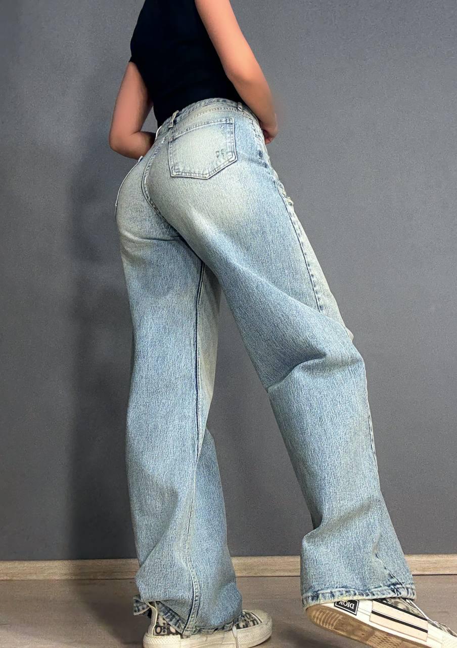 Джинси жіночі I8 51777 BAGGY широкі рвані р. 26 Блакитний (1973) - фото 5 Джинси жіночі I8 51777 BAGGY широкі рвані р. 26 Блакитний (1973) - фото 5