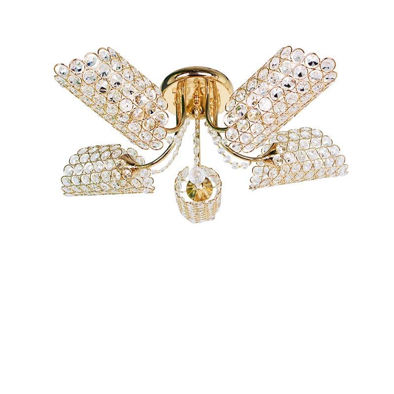 Люстра потолочная хрустальная Light House NM-15658/5 Золото