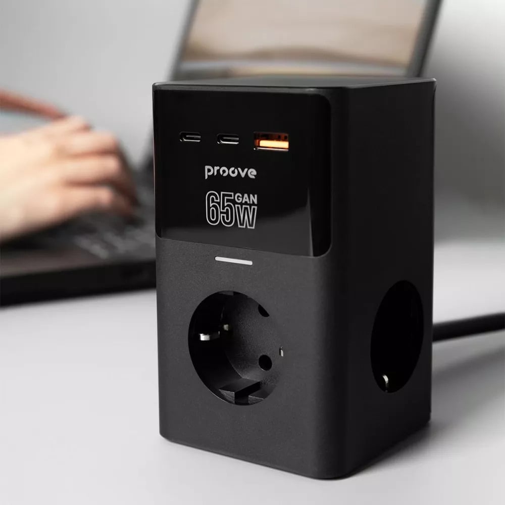 Мережевий фільтр Proove Power Cube 65 Вт Чорний (27317012) - фото 4
