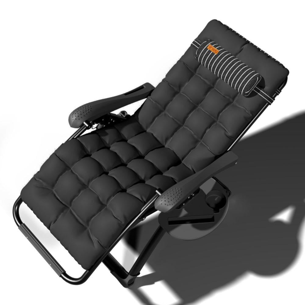 Кресло-шезлонг Zero Gravity WCG S13-PP Mafia с полотном в полоску/матрам Черный (S13-PP) - фото 5