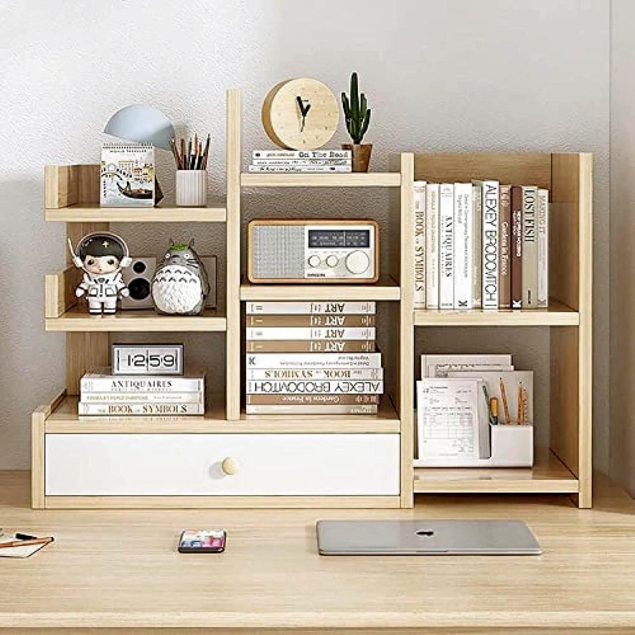 Полка-надстройка настольная из дерева Дольчета бланже-зефир (АКД-02060120)