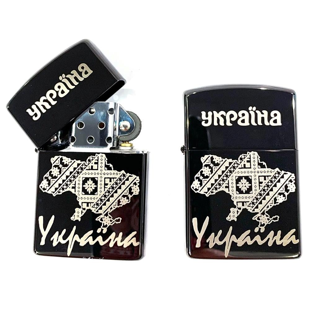 Зажигалка бензиновая Zorro Lighter "Україна" + бензин HL-415 в подарочной упаковке (148114) - фото 3