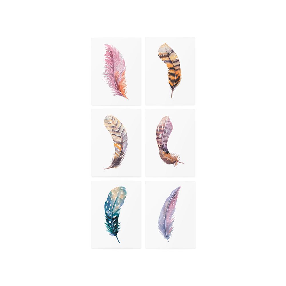 Временные тату TATTon.me Feather Set 6 шт. (TSFeather) - фото 2