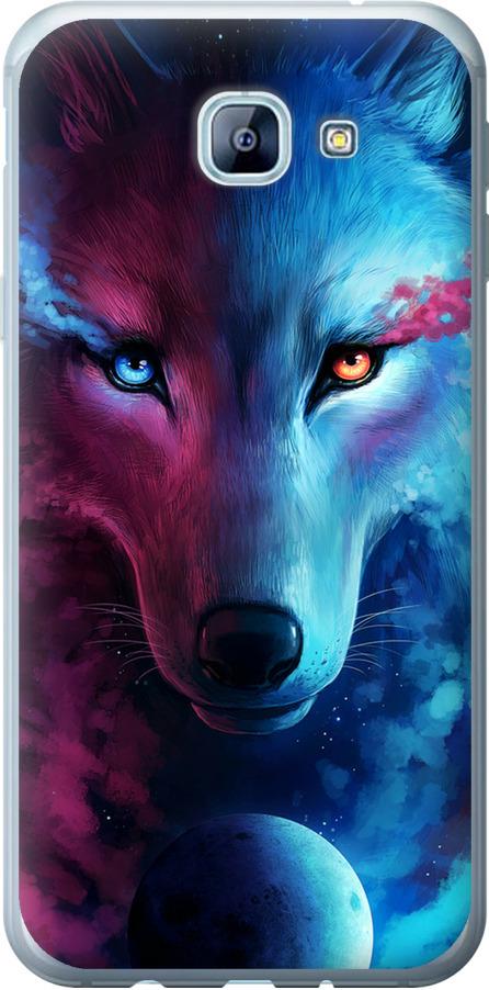 Чехол на Samsung Galaxy A8 (2016) A810 Арт-волк (3999u-614-42517)