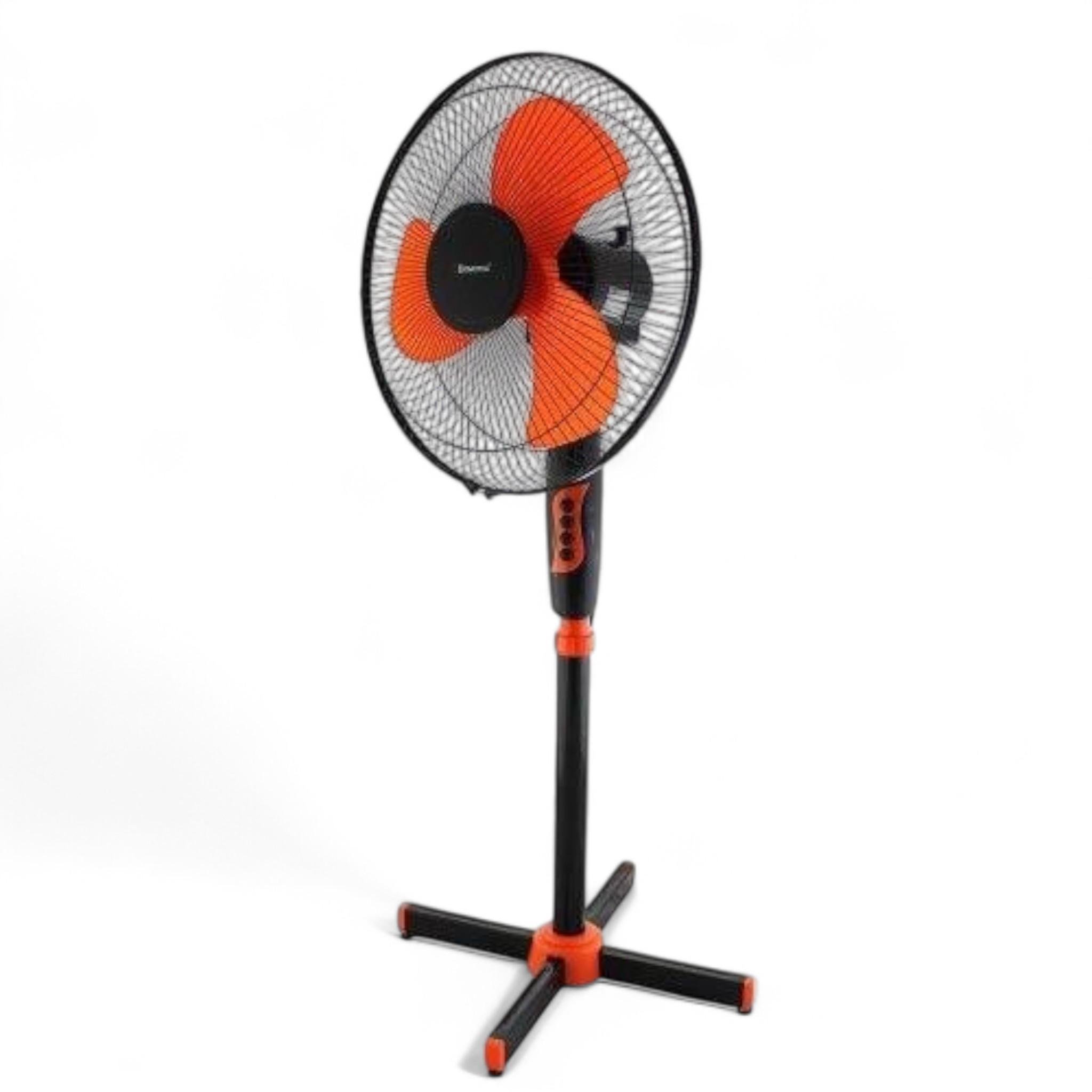 Вентилятор підлоговий Domotec MS-1619 40 Вт 3 швидкості Black/Orange (V_MS1619Black)