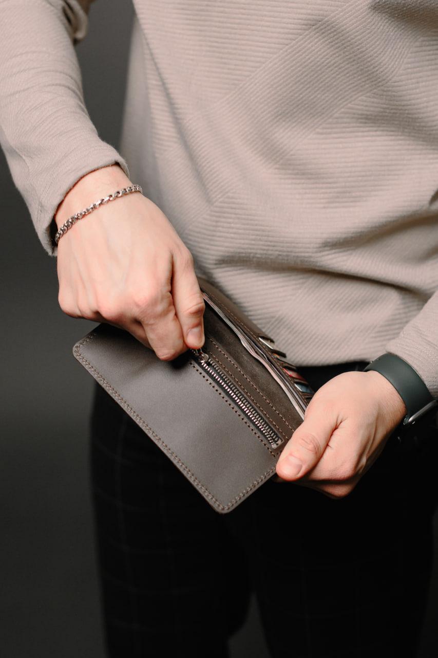 Портмоне мужское из натуральной кожи Коричневый (SR005) - фото 21 Портмоне мужское из натуральной кожи Коричневый (SR005) - фото 21