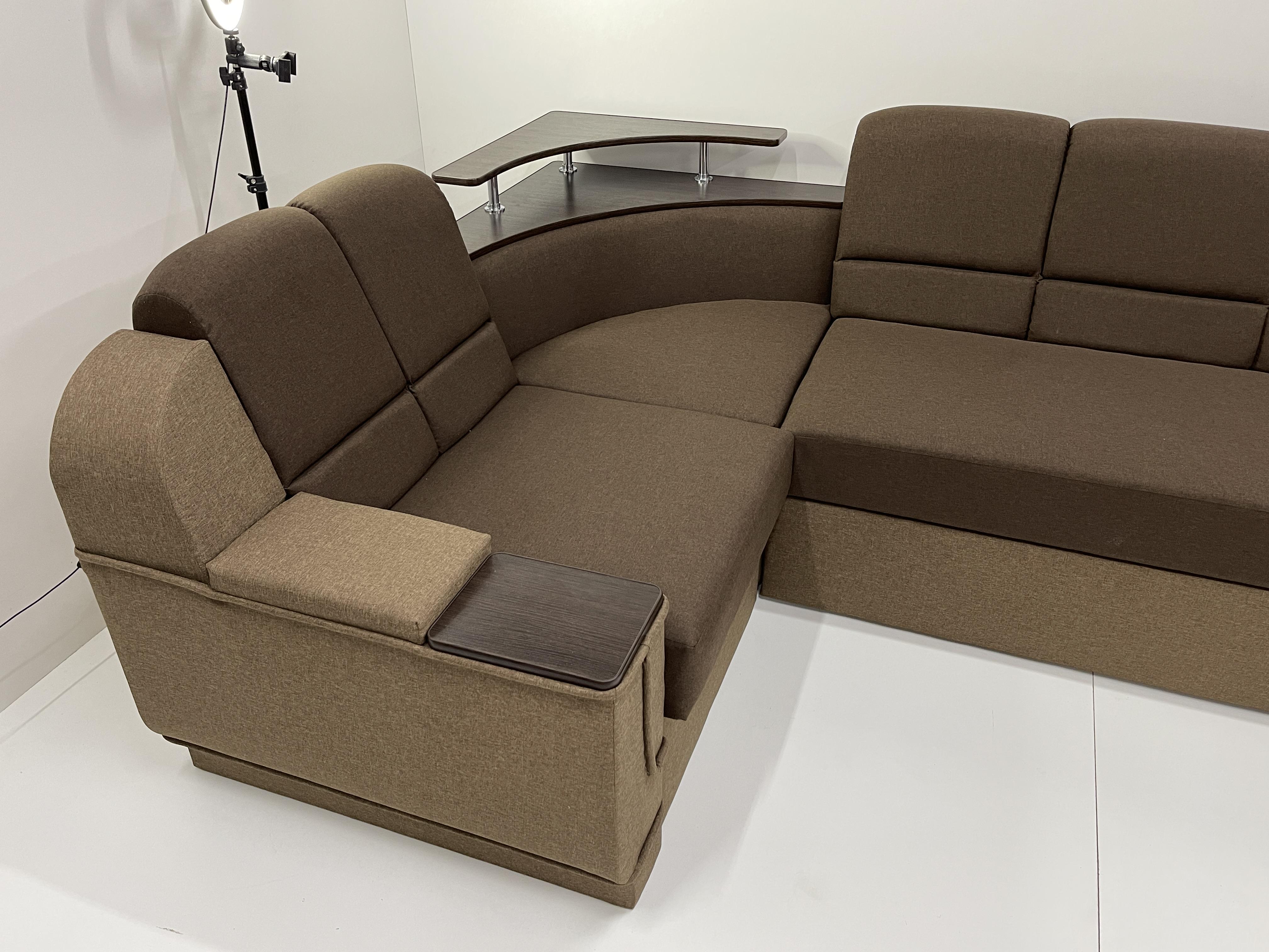 Диван кутовий Меркурій 255х185 см Коричневий - фото 4