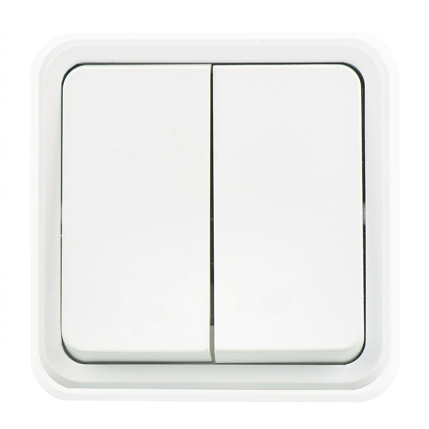 Вимикач двоклавішний Gunsan Misya Білий (MS 05 11 103) - фото 2 Вимикач двоклавішний Gunsan Misya Білий (MS 05 11 103) - фото 2