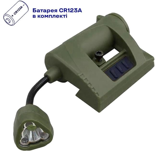 Ліхтар на шолом Night Evolution MPLS CHARGE Olive (LT-09-OD) - фото 5