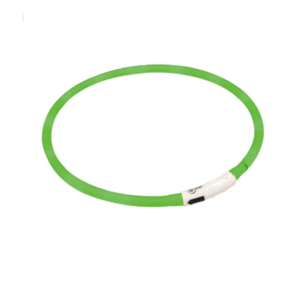 Ошейник светодиодный Croci 40 см с USB для зарядки Зеленый