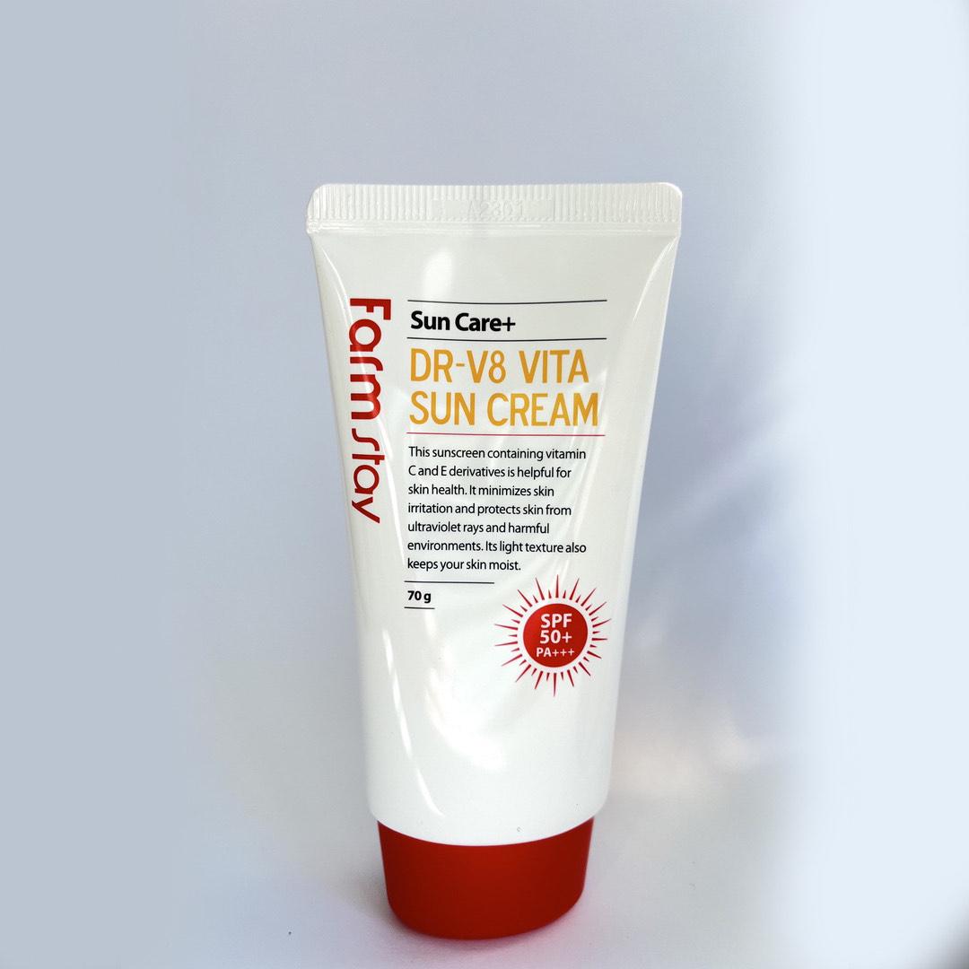 Крем сонцезахисний Farm Stay DR-V8 Vita Sun Cream SPF 50+ PA+++ 70 мл (4604)