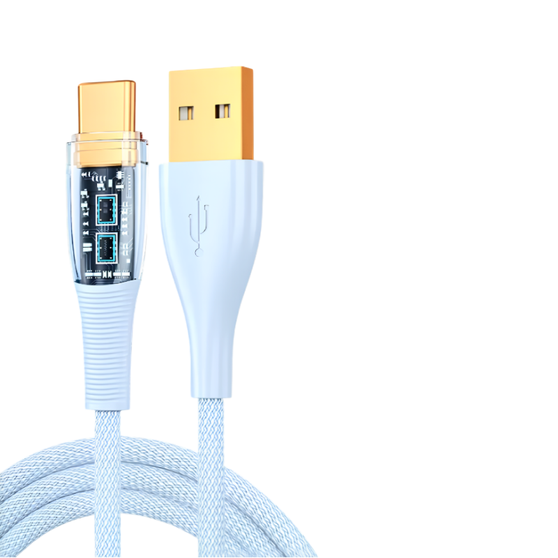 Кабель зарядний телефону UWarmSof USB to Type-C 1,2 м 18 Вт Блакитний (4cfb99ba)